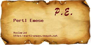 Pertl Emese névjegykártya